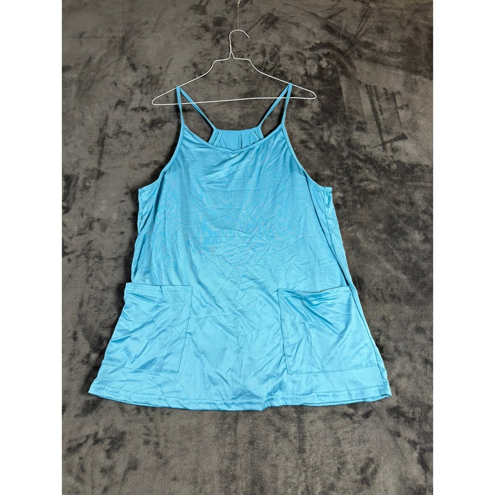 Blue Athletic Racerback Skort Dress with Pockets Size M F1262445-HLS-M-B